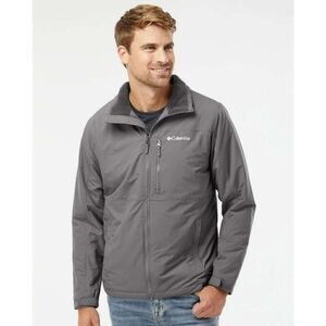 Columbia Men's Curtis Ridge Soft Shell Full Zip Jacket L Gray Polyester